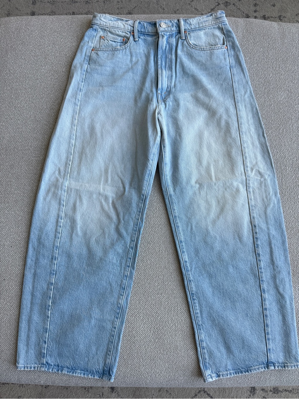 MOTHER The Full Pipe Flood Back Pedal Barrel Leg Jeans Size 29 NWOT - Picture 2 of 10